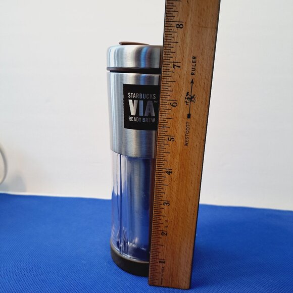 Starbucks VIA Ready Brew Stainless Steel Travel Tumbler Mug 10 oz. 2009 - Picture 8 of 13